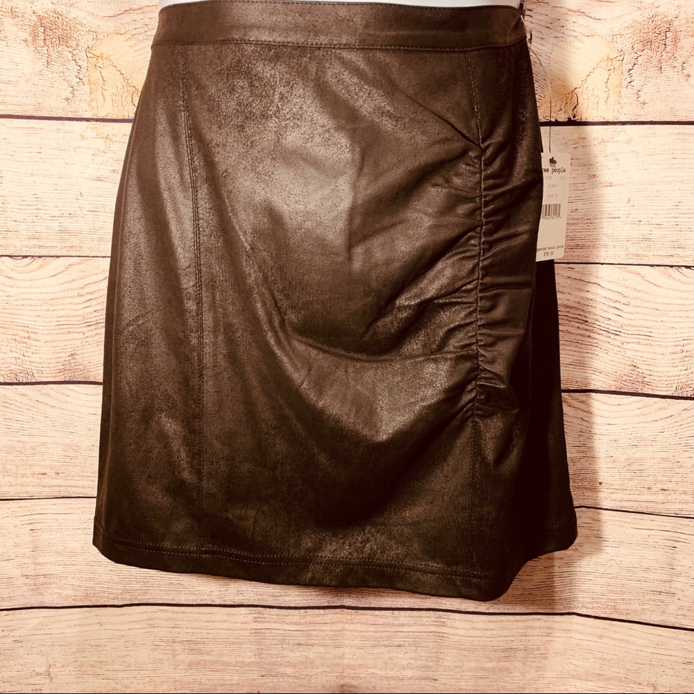 🆕Free People Rumi Ruches Suede Mini Skirt - Picture 8 of 8